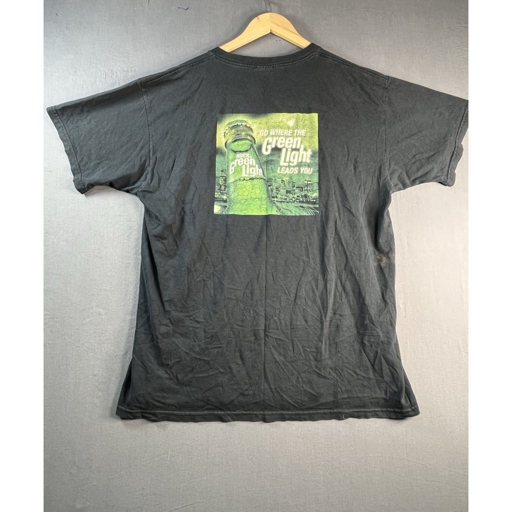 Vintage Rolling Rock Green Light Beer Promo T Shirt Mens Black XL